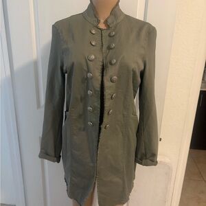 Elegant Khaki Double-Breasted Trench Coat